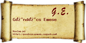 Göndöcs Emese névjegykártya
