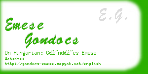 emese gondocs business card